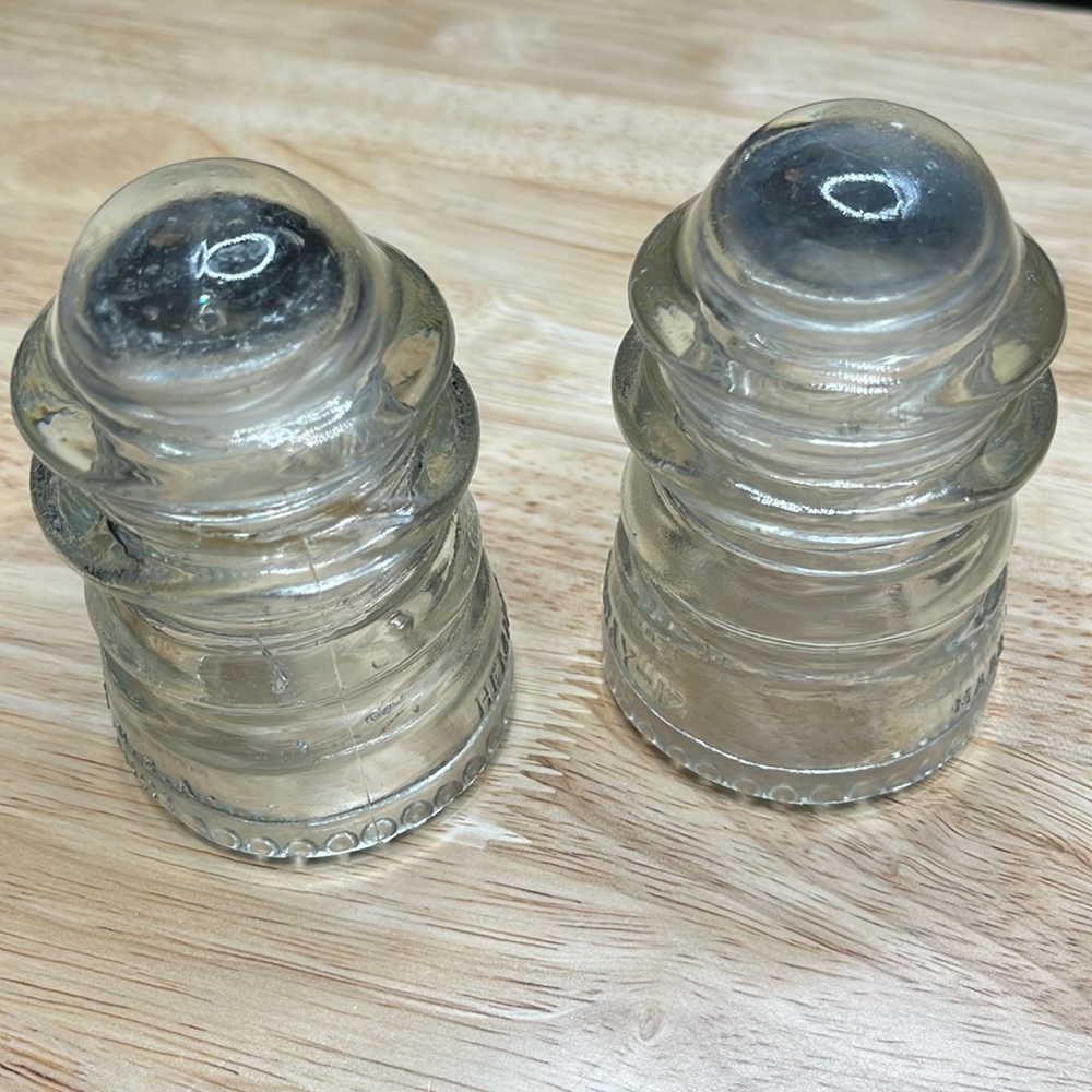 Vintage Hemingray 12 Clear Glass Insulator